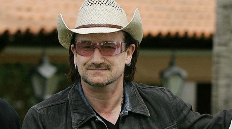 Bono: a plane ticket for his hat